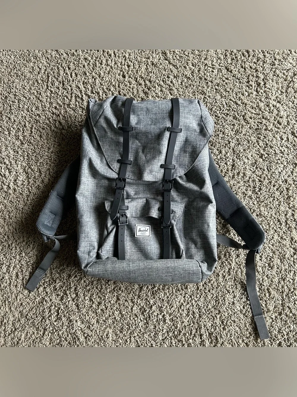 Herschel Supply Co Little America 25L Backpack Gray Raven Crosshatch Laptop 18